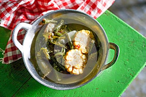 Sayur lodehÂ is anÂ IndonesianÂ vegetable soupÂ prepared fromÂ vegetablesÂ inÂ coconut milk